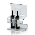 Suportes de exibição de acrílico transparentes para armazenamento de vinhos